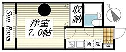 ラ・レジダンス・ド・鷺沼 1Kの間取図画像