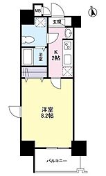 ガーラプレイス新宿御苑 1Kの間取図画像