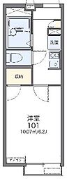 レオパレスKOIKE2 1Kの間取図画像