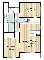 マメゾンクラミ 2LDKの間取図画像