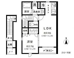 モモハウス 1LDKの間取図画像