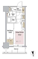 アーバネックス新御徒町 4階1DKの間取り