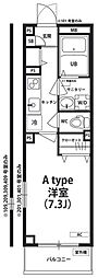 リブリ-Okubo 1Kの間取図画像
