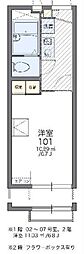 レオパレス小柳町3 1Kの間取図画像