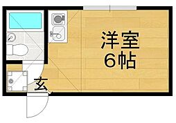 ロッソ上北沢 ワンルームの間取図画像