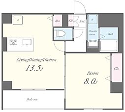 TSレジデンス東陽町 3階1LDKの間取り