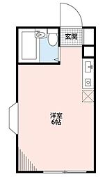 エクセルハイム ワンルームの間取図画像