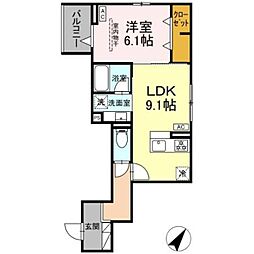 セレスティア綾瀬 1LDKの間取図画像