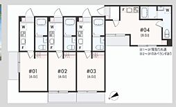 藤沢市本町4丁目アパート 1Kの間取図画像