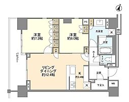 ブランズ渋谷常盤松 2LDKの間取図画像