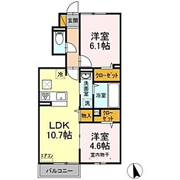カスターニャ2 2LDKの間取図画像