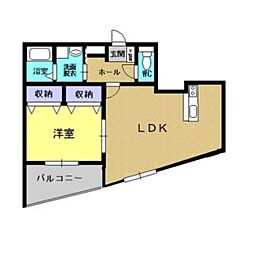 ライフアドバンス 1LDKの間取図画像