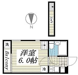 ジュネパレス松戸第133 1Kの間取図画像
