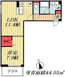 ディーエスペランサ 1LDKの間取図画像