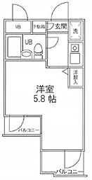 DOM登戸1 ワンルームの間取図画像