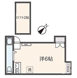 クレセントハイツA ワンルームの間取図画像