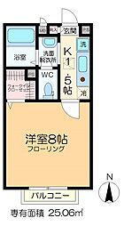 Star Valley 1階1Kの間取り