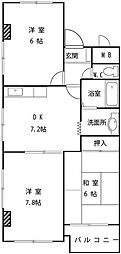 シティフォーラム溝ノ口 3DKの間取図画像