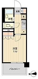 ラクアス東新宿 1Kの間取図画像