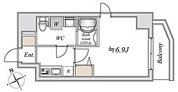 LIME RESIDENCE HIGASHINAKAYAMA 3階1Kの間取り