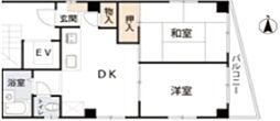 小田ビル 2DKの間取図画像