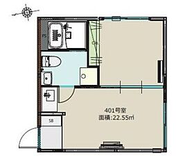 BoaSorte綾瀬1丁目 1DKの間取図画像