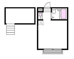 レーベンハイム吉祥寺 1階ワンルームの間取り