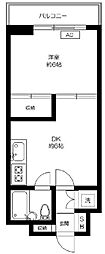 エスポワール千駄木 1DKの間取図画像