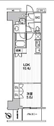 WORVE横浜伊勢佐木町 1LDKの間取図画像