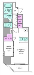 クロスレジデンス神田神保町 1LDKの間取図画像