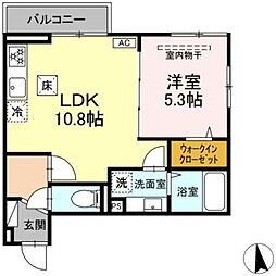 DPaina小机町 1LDKの間取図画像