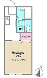 セントラルハイツ 1階1Kの間取り