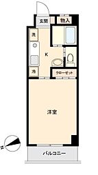 グランメゾン七福 1Kの間取図画像