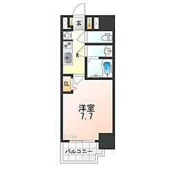 アドバンス大阪ベクエム 1Kの間取図画像