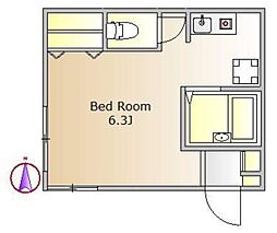 東急東横線 学芸大学駅 徒歩13分の賃貸アパート 1階ワンルームの間取り