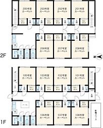 ＴＣＲＥ新小岩三丁目 2階ワンルームの間取り