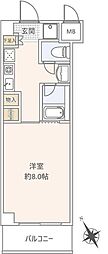 三沢NKマンション 1Kの間取図画像