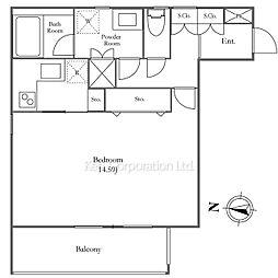 Ｍａｐｌｅ　Ｇａｒｄｅｎ中野富士見町 2階1Kの間取り