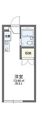 レオパレスウィステリアC 1Kの間取図画像