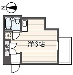 グレイスハイム ワンルームの間取図画像
