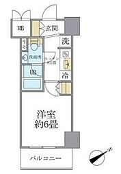 レスピール川崎 1Kの間取図画像