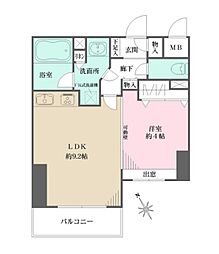 藤和シティホームズ芝浦 1LDKの間取図画像