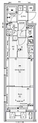 PREMIUMCUBE東高円寺 1DKの間取図画像
