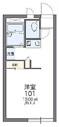 レオパレスミレ鶴ヶ丘第一 1Kの間取図画像