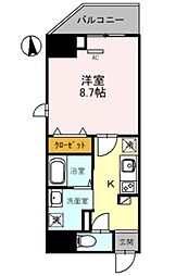Osaka Metro谷町線 天満橋駅 徒歩8分の賃貸マンション 12階1Kの間取り