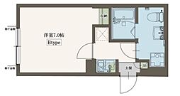 Agrande Hitotsubashi-gakuen 2階1Kの間取り