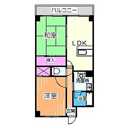 ベル・ローゼ浜寺 2DKの間取図画像