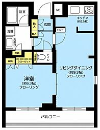 ヴォーガコルテ大森北 1LDKの間取図画像