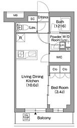 ORSUS戸越銀座 1階1LDKの間取り