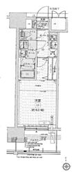 エステムコート東京八王子 1Kの間取図画像